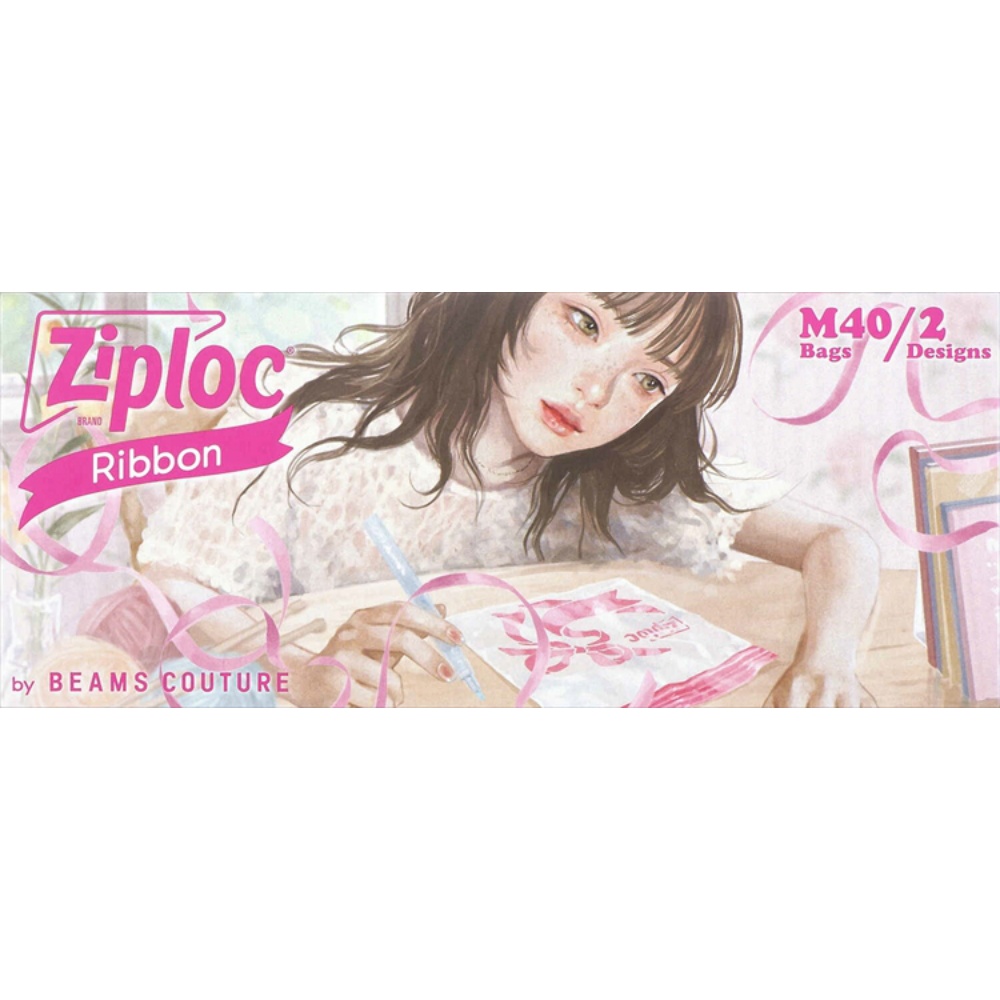 ジップロックデザインバッグ　リボンＭ