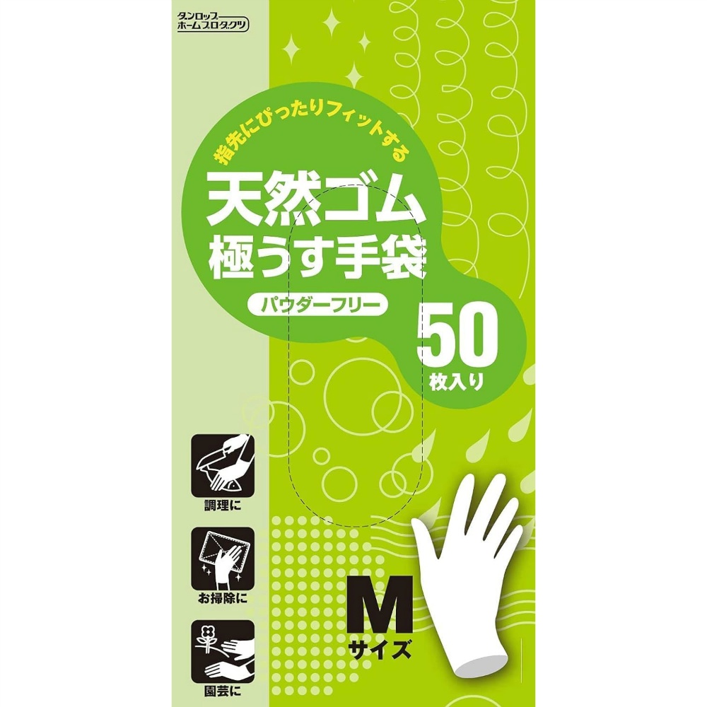 天然ゴム極うす手袋パウダーフリーＭ