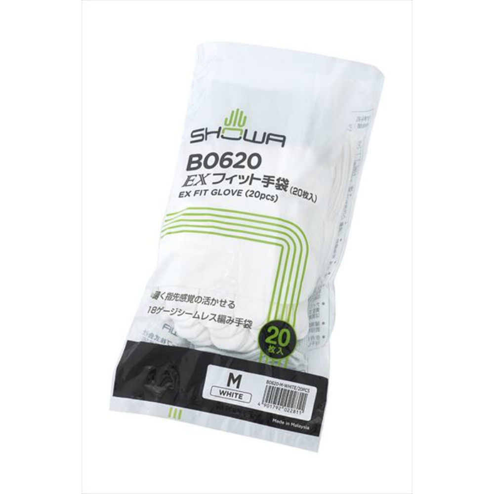 ＥＸフィット手袋　Ｍホワイト