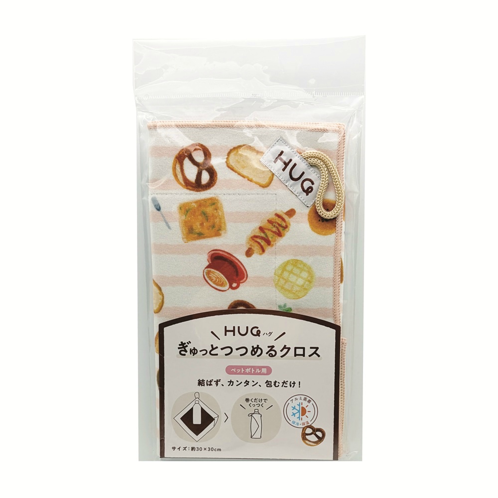 ＨＵＧぎゅっとつつめるクロス　ペットボトル用　ピンク