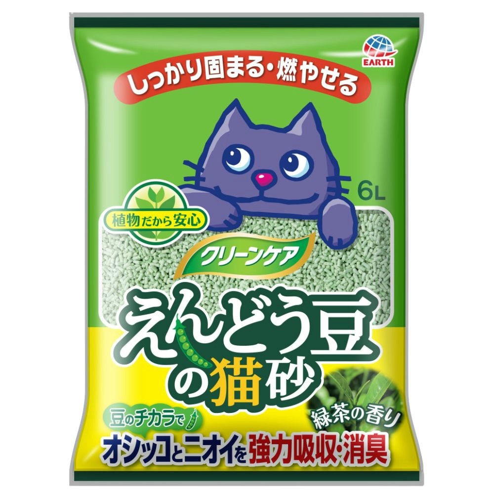 クリーンケア　えんどう豆の猫砂　緑茶の香り