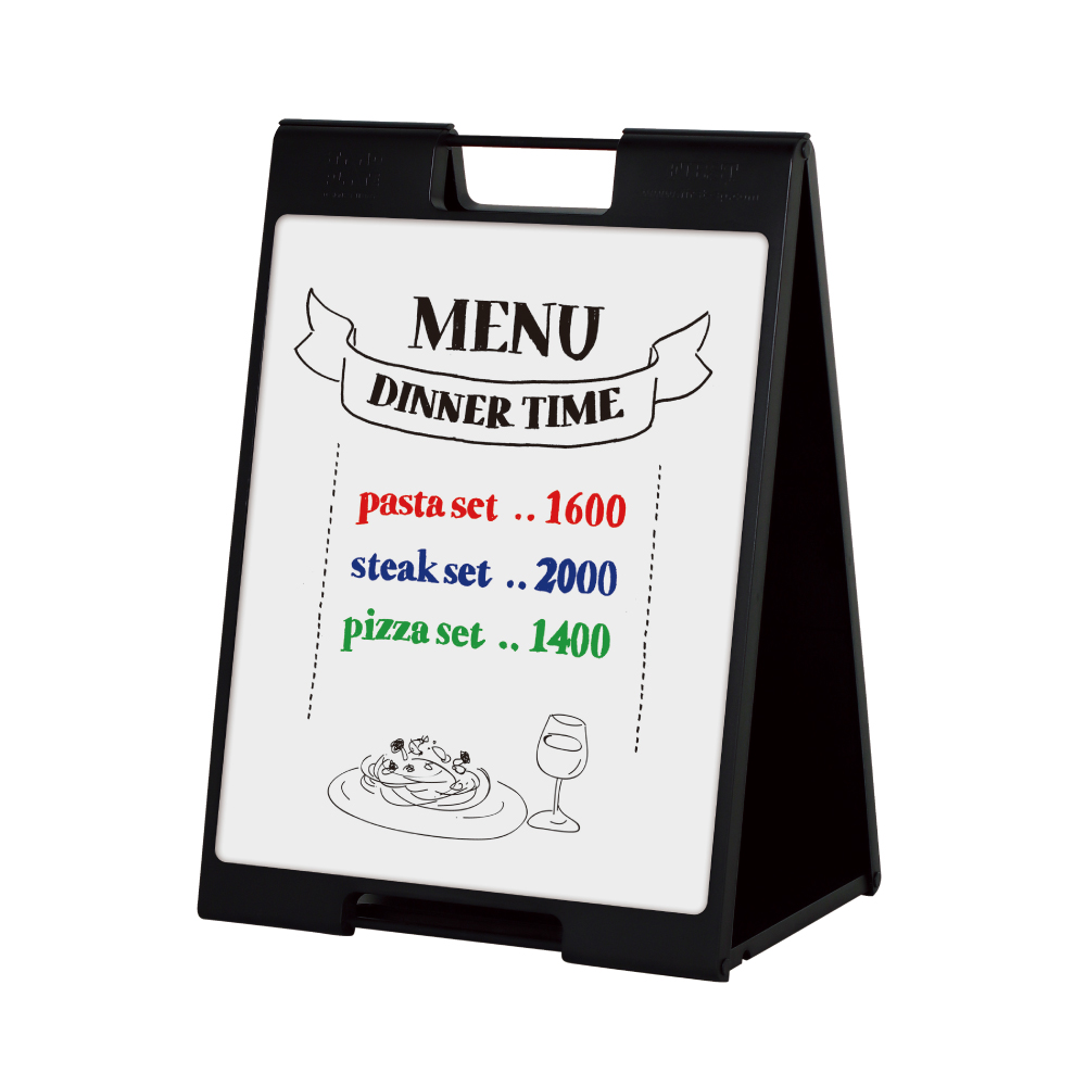 黒板Ａサイン 屋内 ホワイトボード スタンド A型 メニュー看板 メニュー表 入口 POP 店舗用看板 立て看板 スタンドサイン 両面