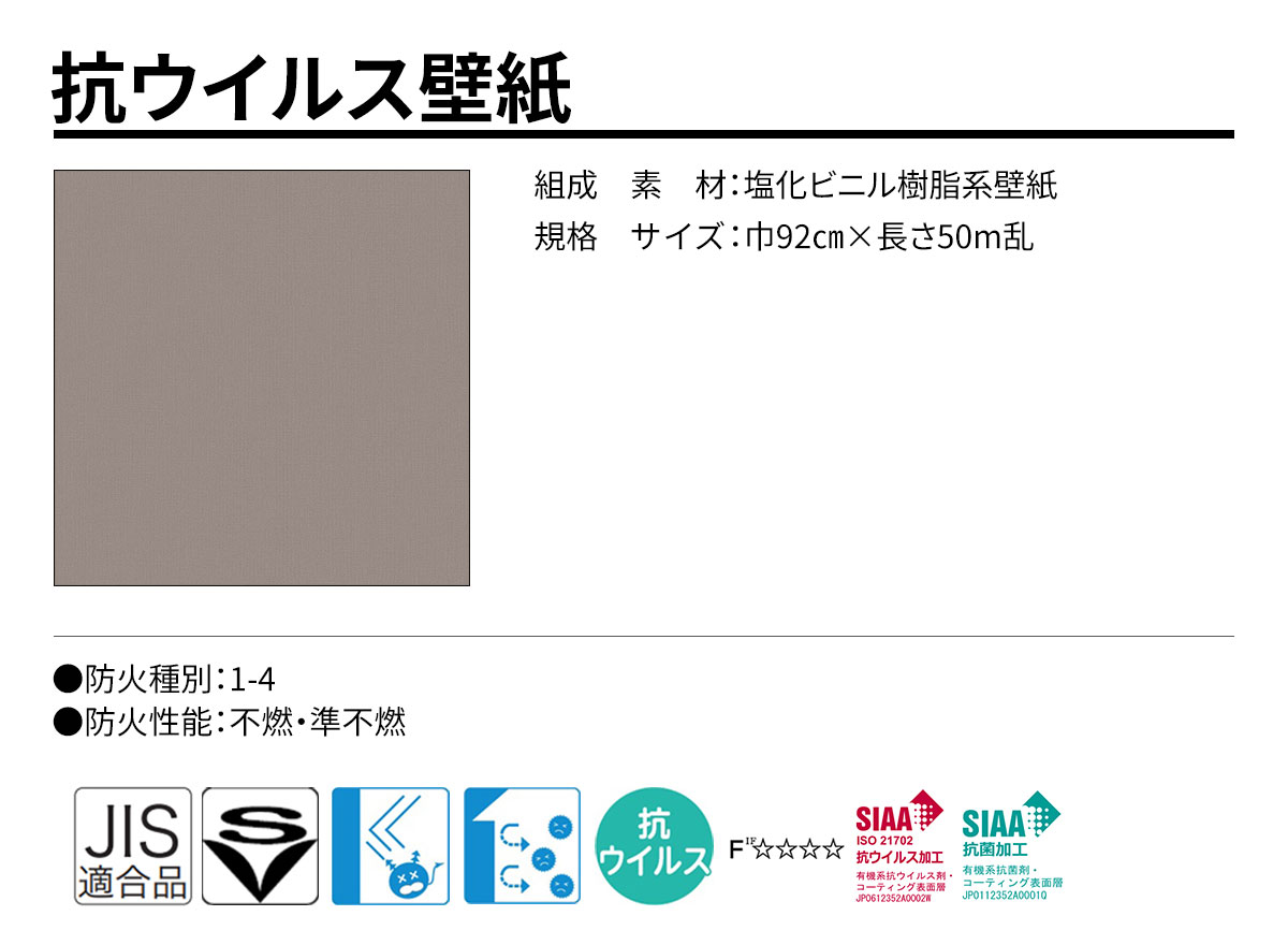 DECOPOWER(デコパワー) 抗ウイルス壁紙 規格・サイズ