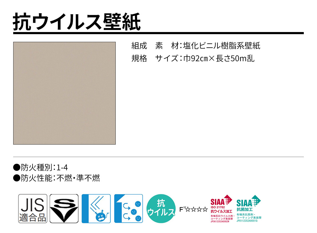 DECOPOWER(デコパワー) 抗ウイルス壁紙 規格・サイズ