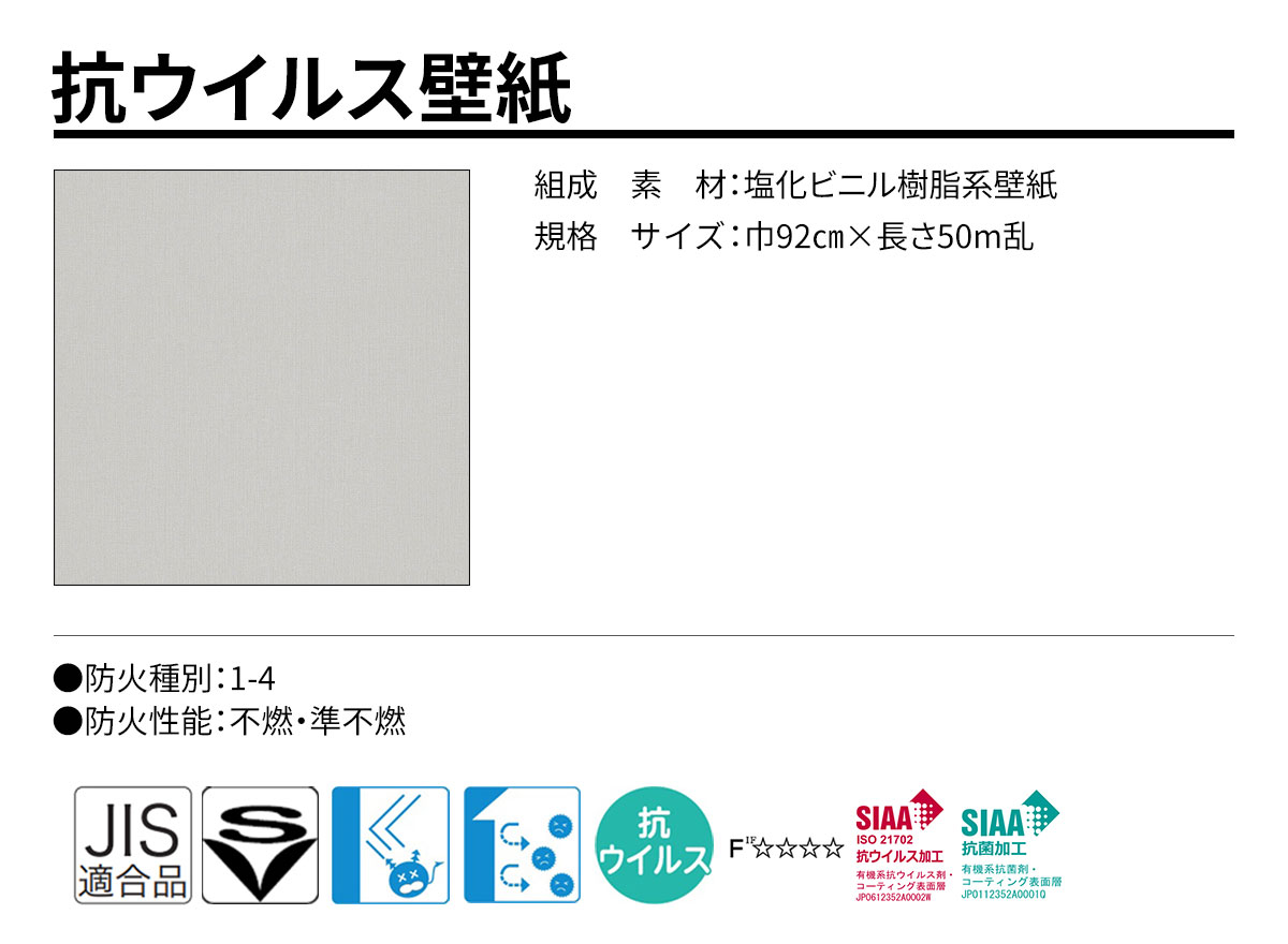 DECOPOWER(デコパワー) 抗ウイルス壁紙 規格・サイズ