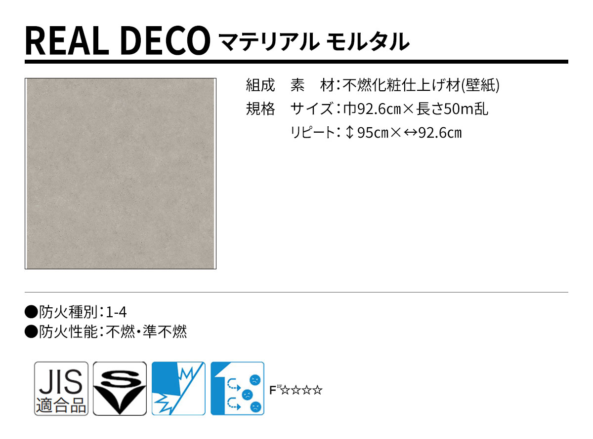 グランウォールコレクション REAL DECO マテリアル 規格・サイズ