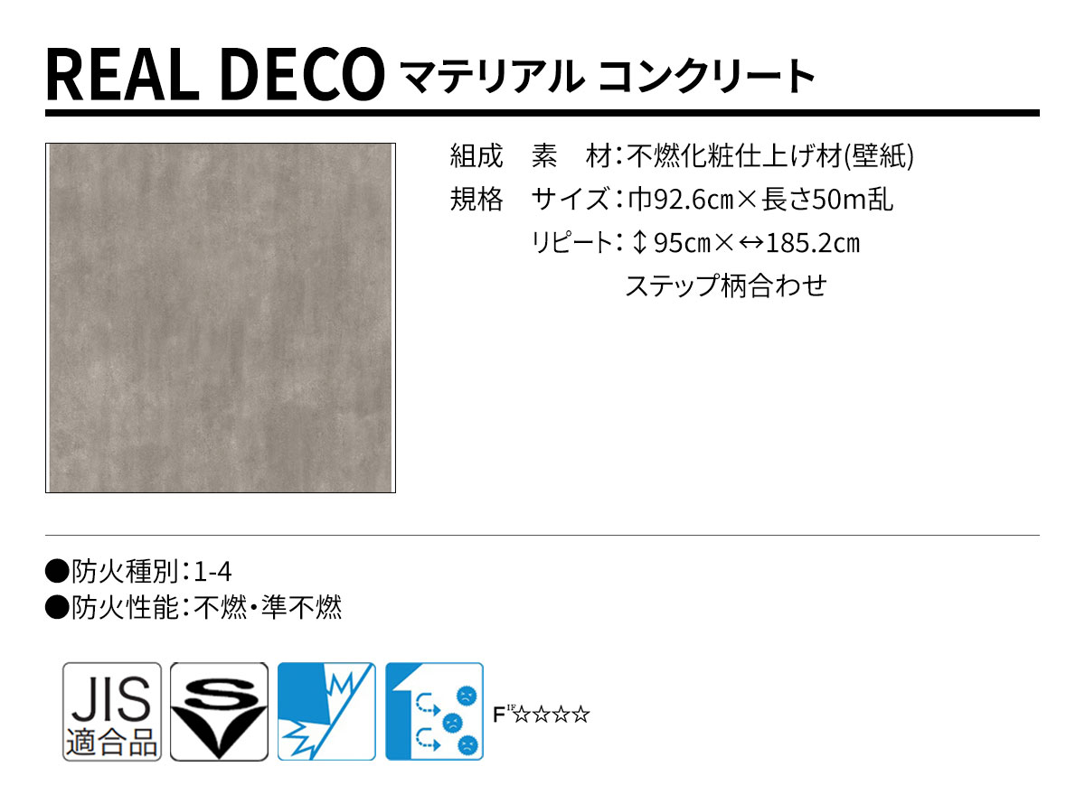 グランウォールコレクション REAL DECO マテリアル 規格・サイズ