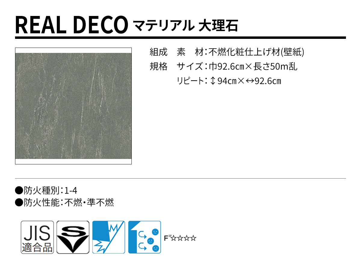 グランウォールコレクション REAL DECO マテリアル 規格・サイズ