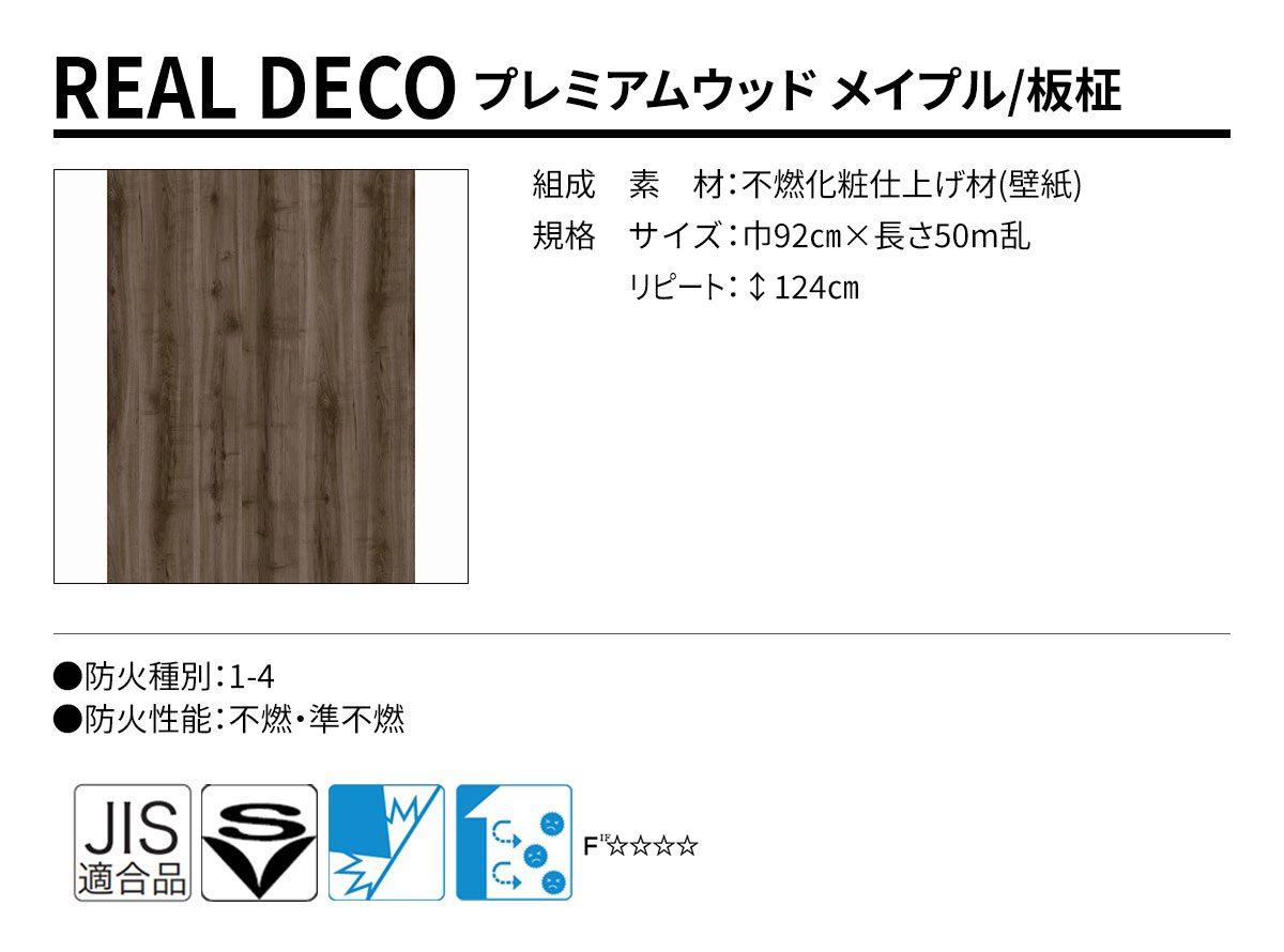 グランウォールコレクション REAL DECO プレミアムウッド 規格・サイズ