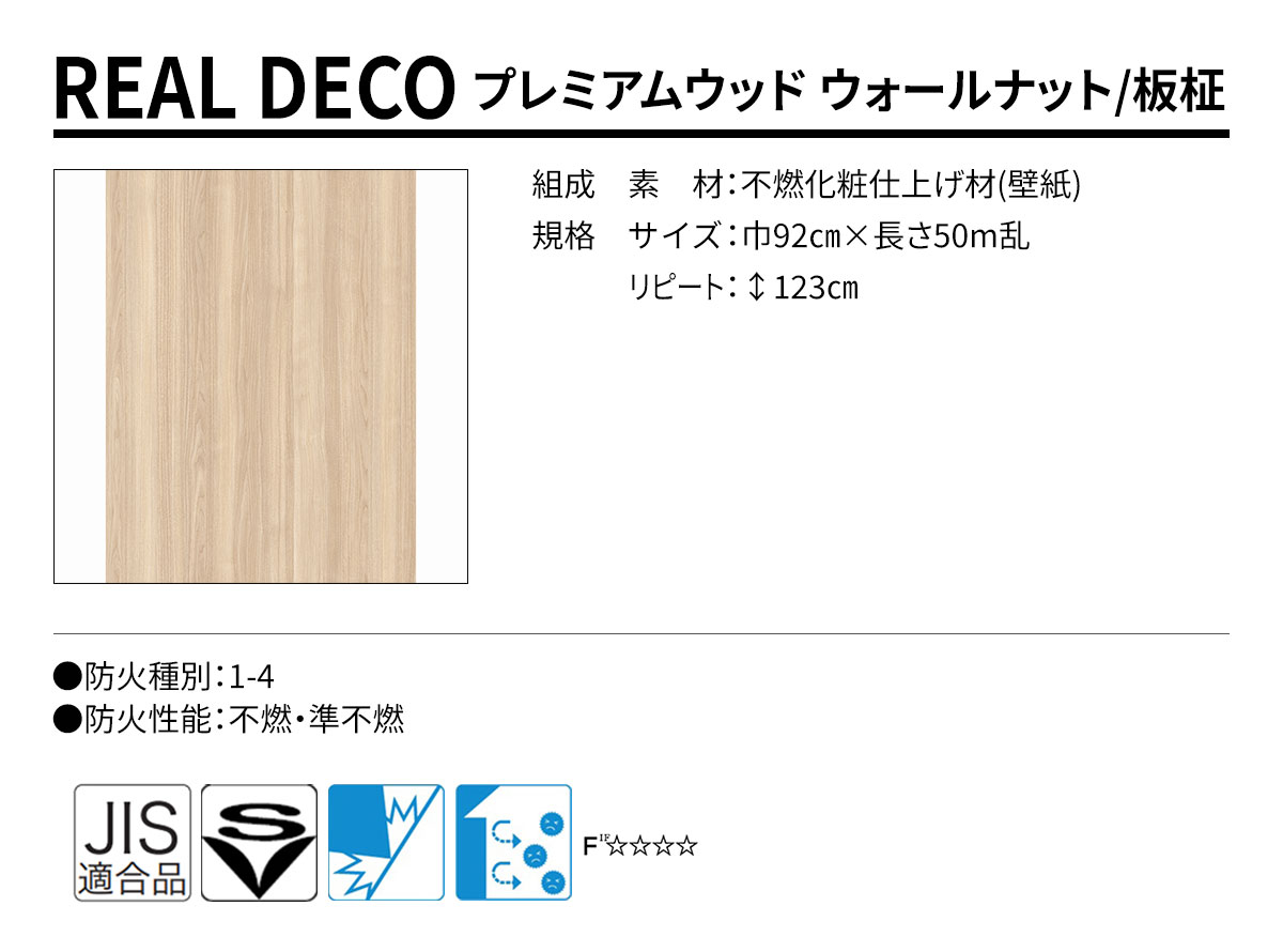 グランウォールコレクション REAL DECO プレミアムウッド 規格・サイズ