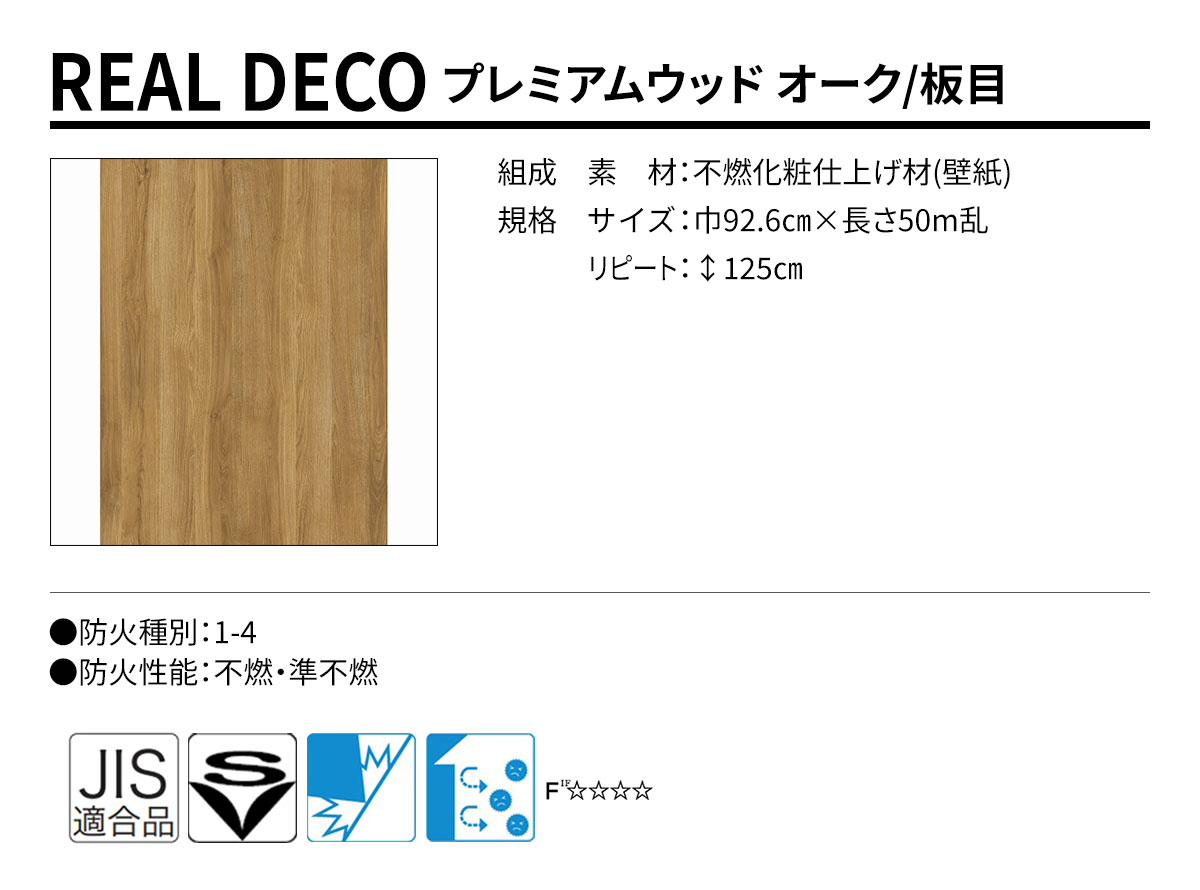 グランウォールコレクション REAL DECO プレミアムウッド 規格・サイズ