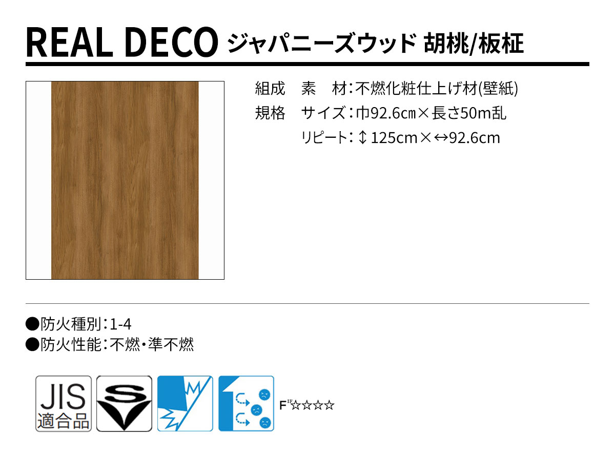 グランウォールコレクション REAL DECO ジャパニーズウッド 規格・サイズ