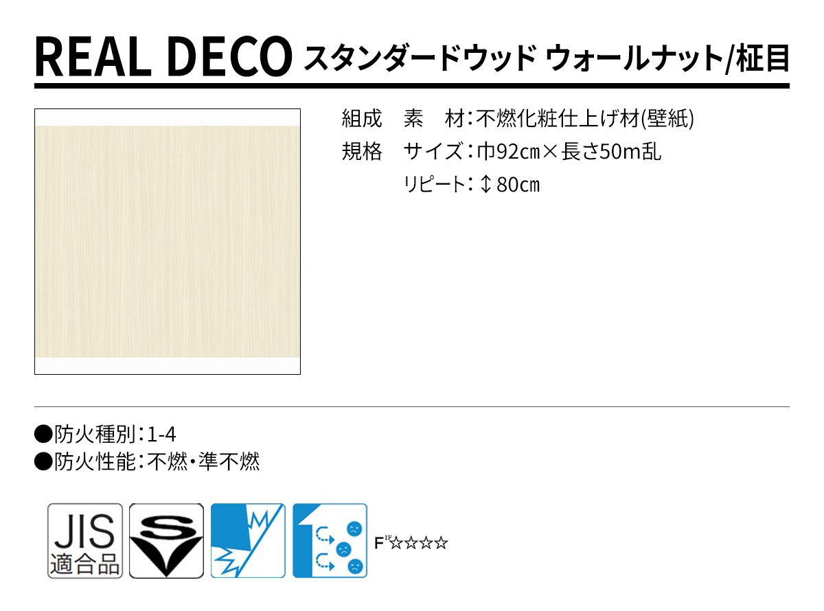 グランウォールコレクション REAL DECO スタンダードウッド 規格・サイズ