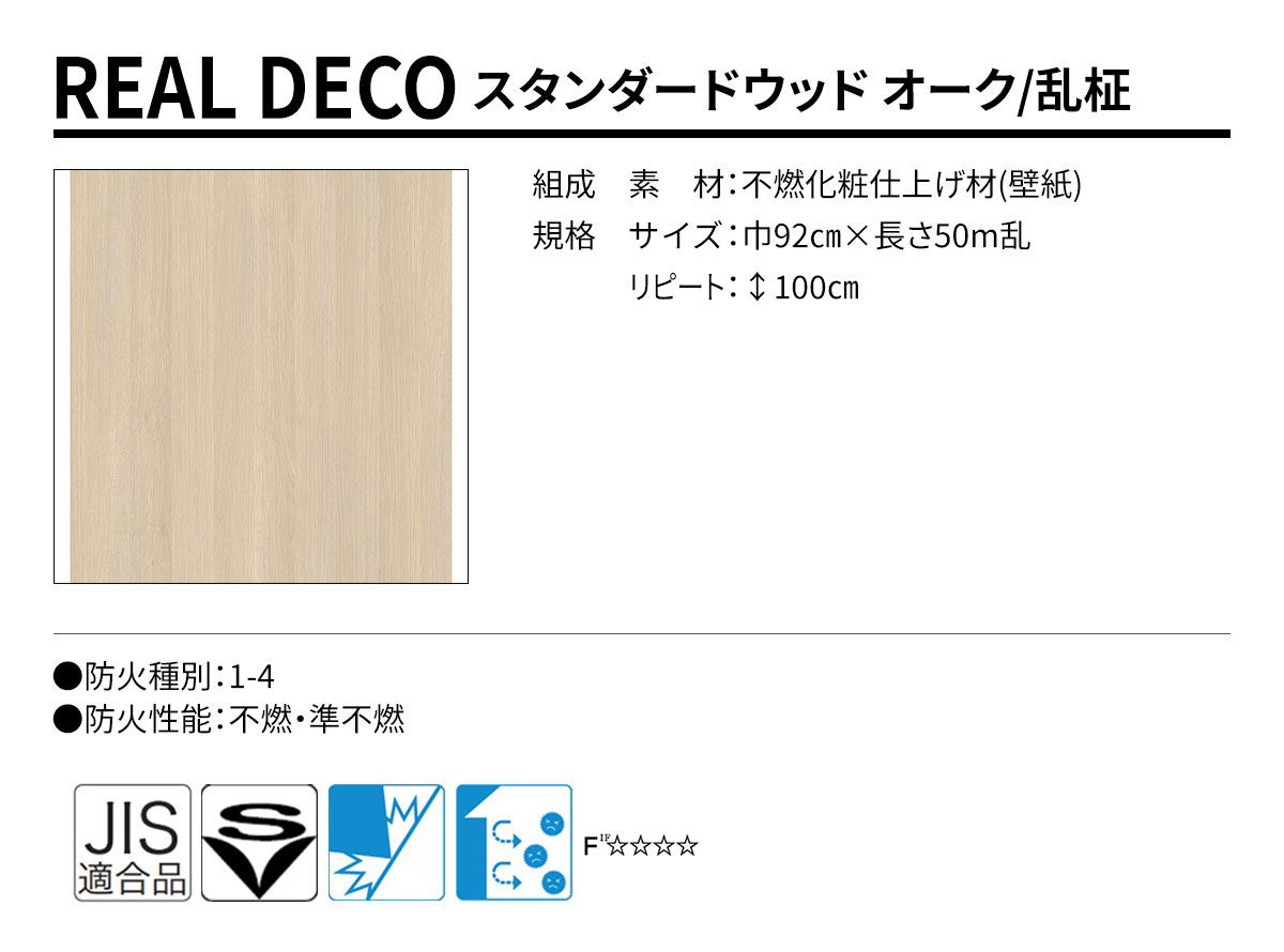 グランウォールコレクション REAL DECO スタンダードウッド 規格・サイズ