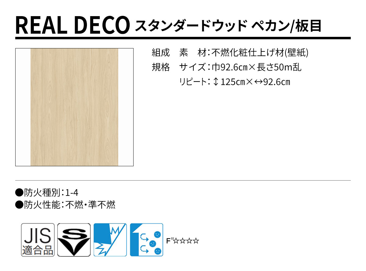 グランウォールコレクション REAL DECO スタンダードウッド 規格・サイズ