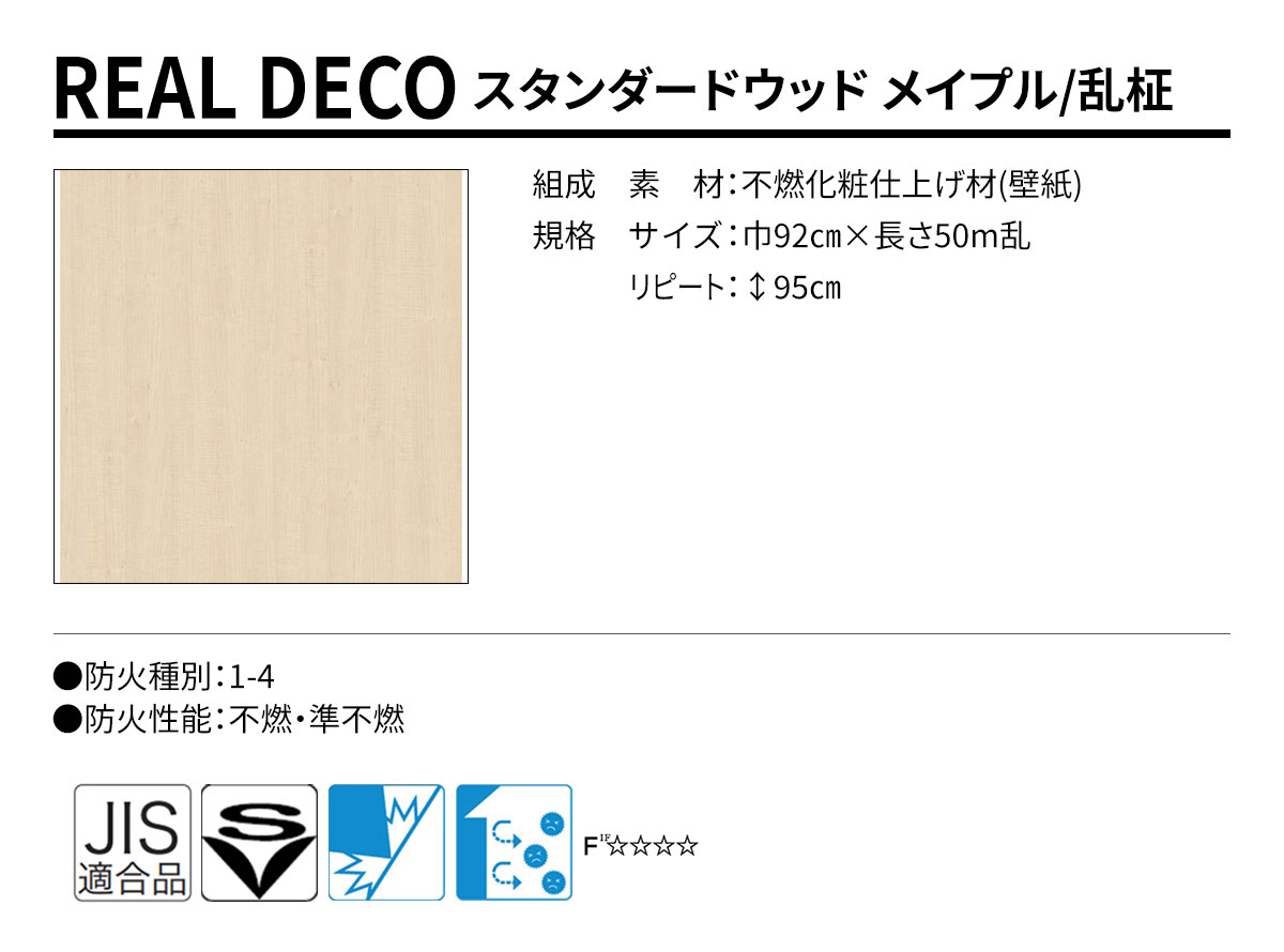 グランウォールコレクション REAL DECO スタンダードウッド 規格・サイズ