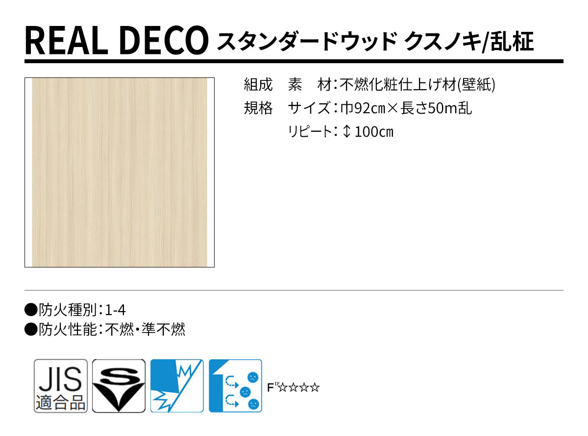 グランウォールコレクション REAL DECO スタンダードウッド 規格・サイズ