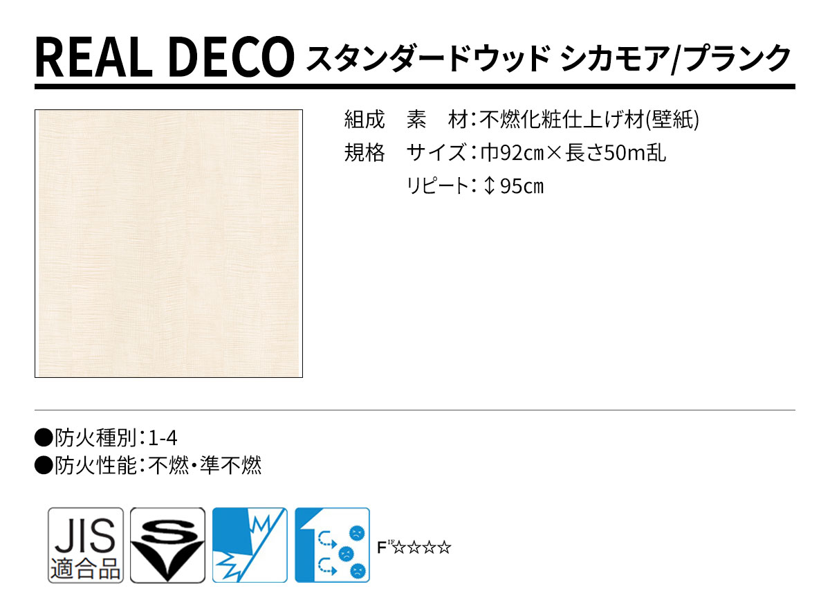 グランウォールコレクション REAL DECO スタンダードウッド 規格・サイズ