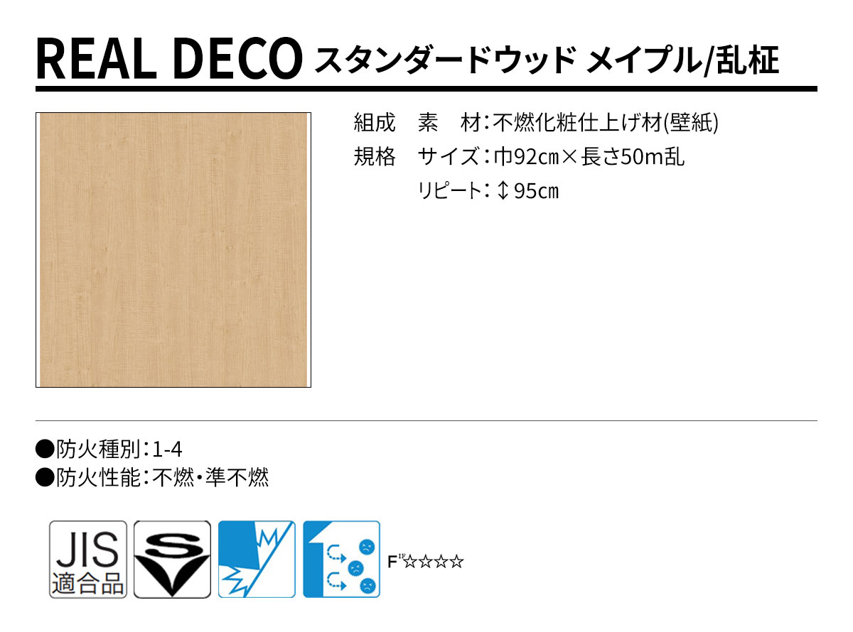 グランウォールコレクション REAL DECO スタンダードウッド 規格・サイズ