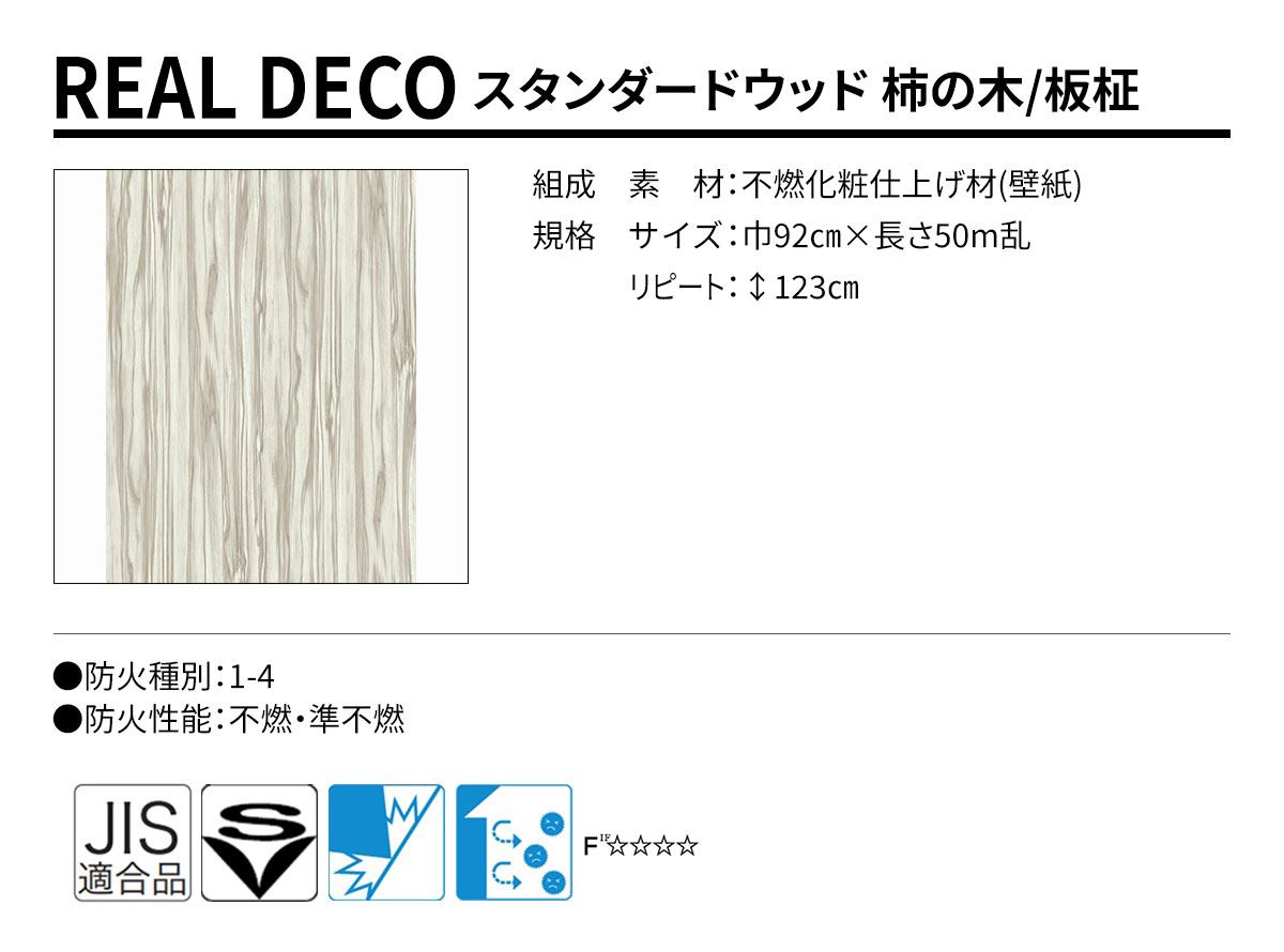 グランウォールコレクション REAL DECO スタンダードウッド 規格・サイズ