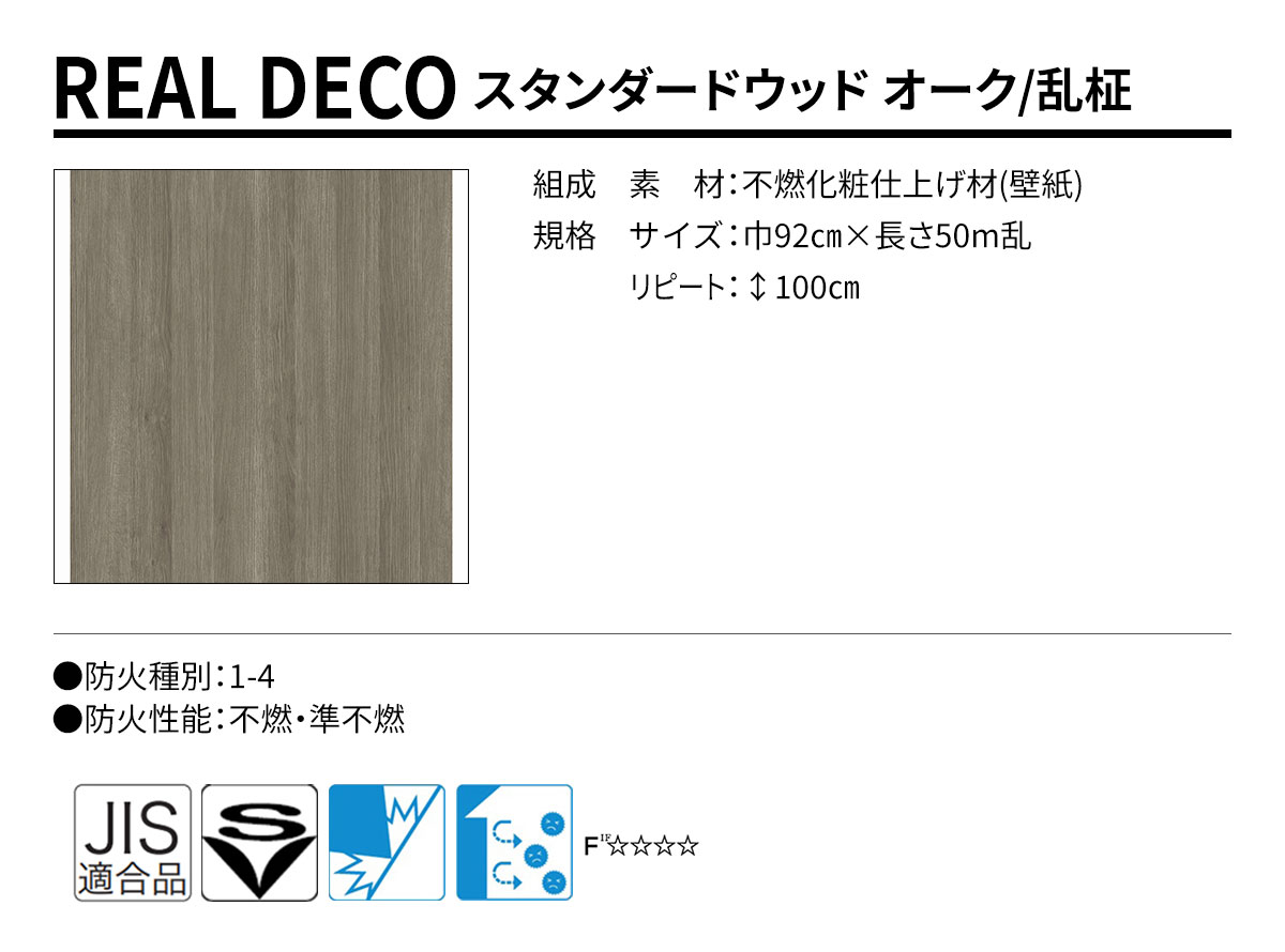 グランウォールコレクション REAL DECO スタンダードウッド 規格・サイズ