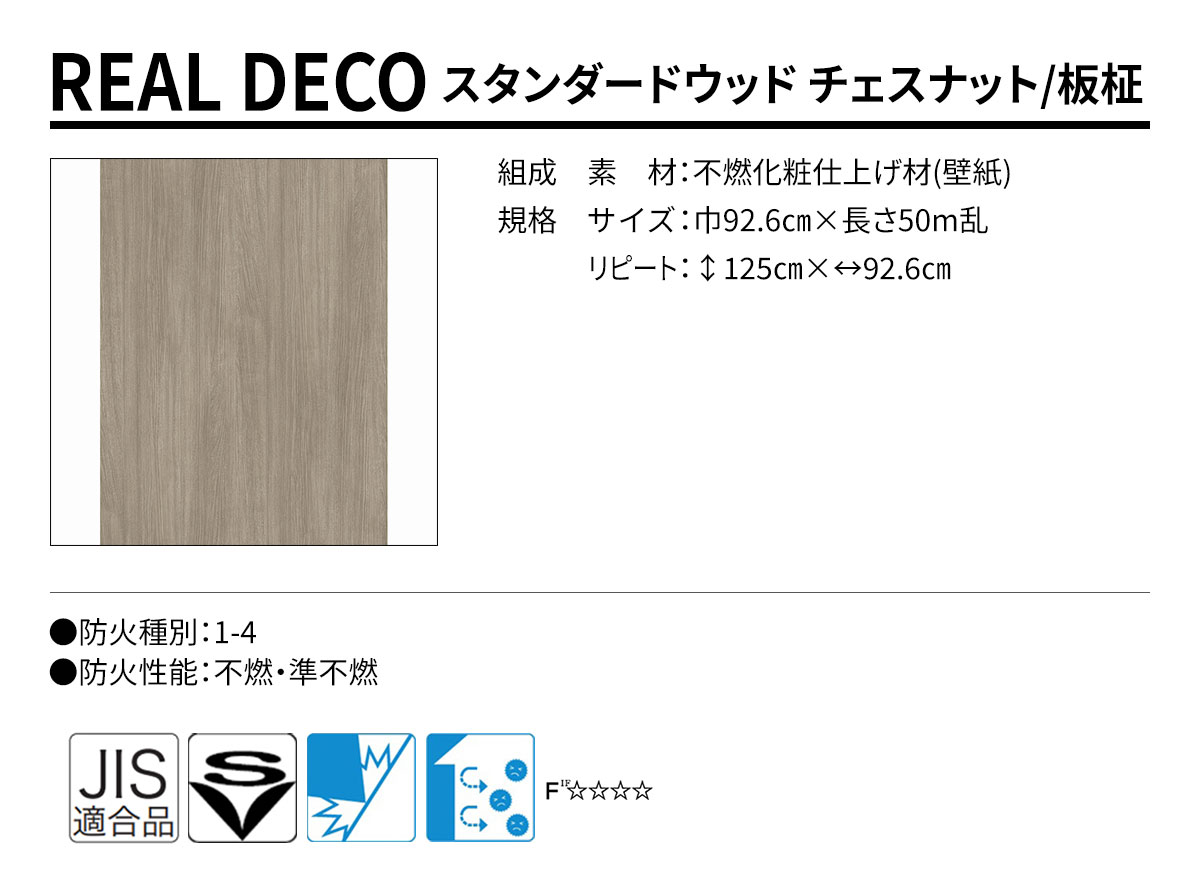 グランウォールコレクション REAL DECO スタンダードウッド 規格・サイズ