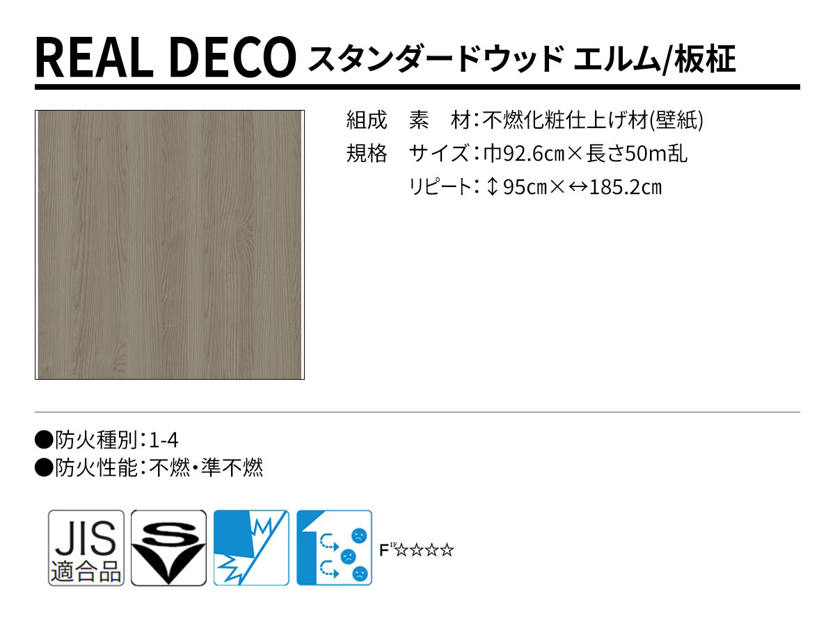 グランウォールコレクション REAL DECO スタンダードウッド 規格・サイズ