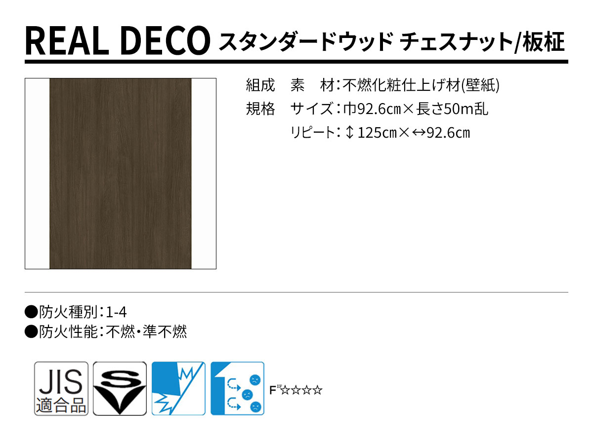 グランウォールコレクション REAL DECO スタンダードウッド 規格・サイズ