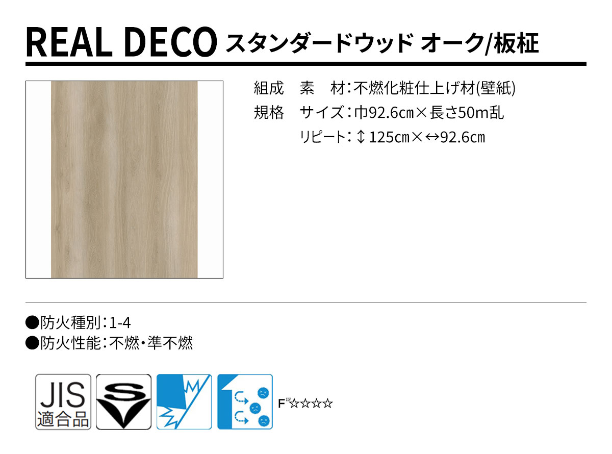 グランウォールコレクション REAL DECO スタンダードウッド 規格・サイズ