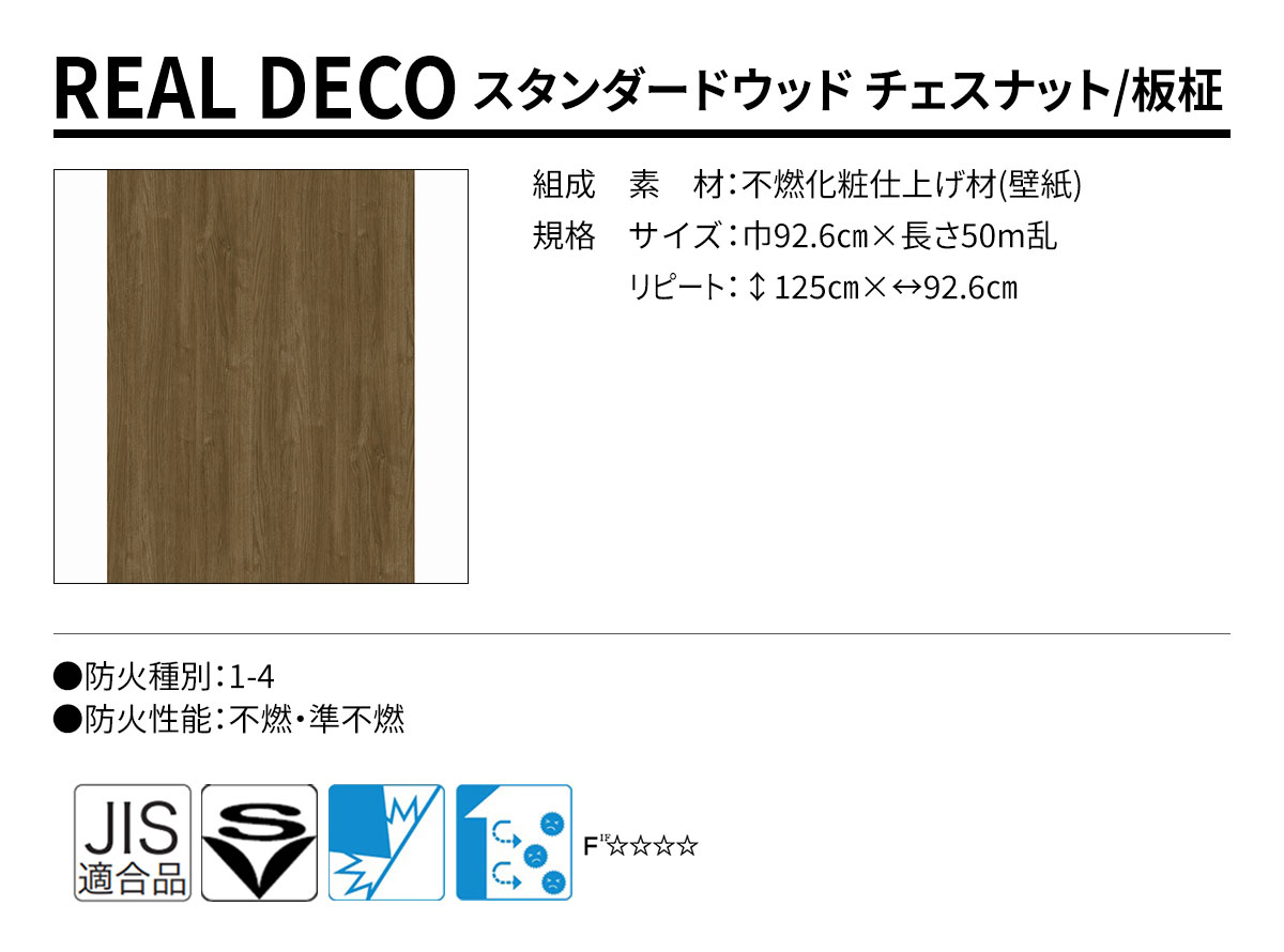 グランウォールコレクション REAL DECO スタンダードウッド 規格・サイズ