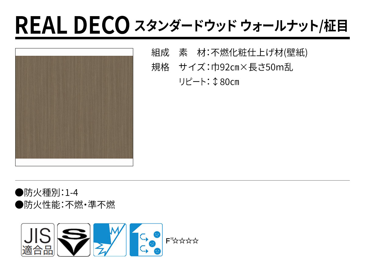 グランウォールコレクション REAL DECO スタンダードウッド 規格・サイズ
