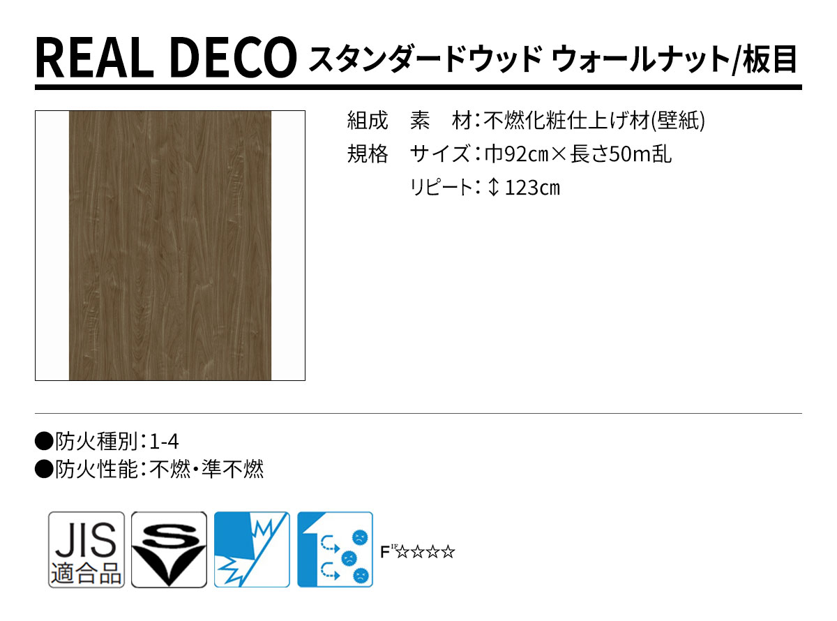 グランウォールコレクション REAL DECO スタンダードウッド 規格・サイズ