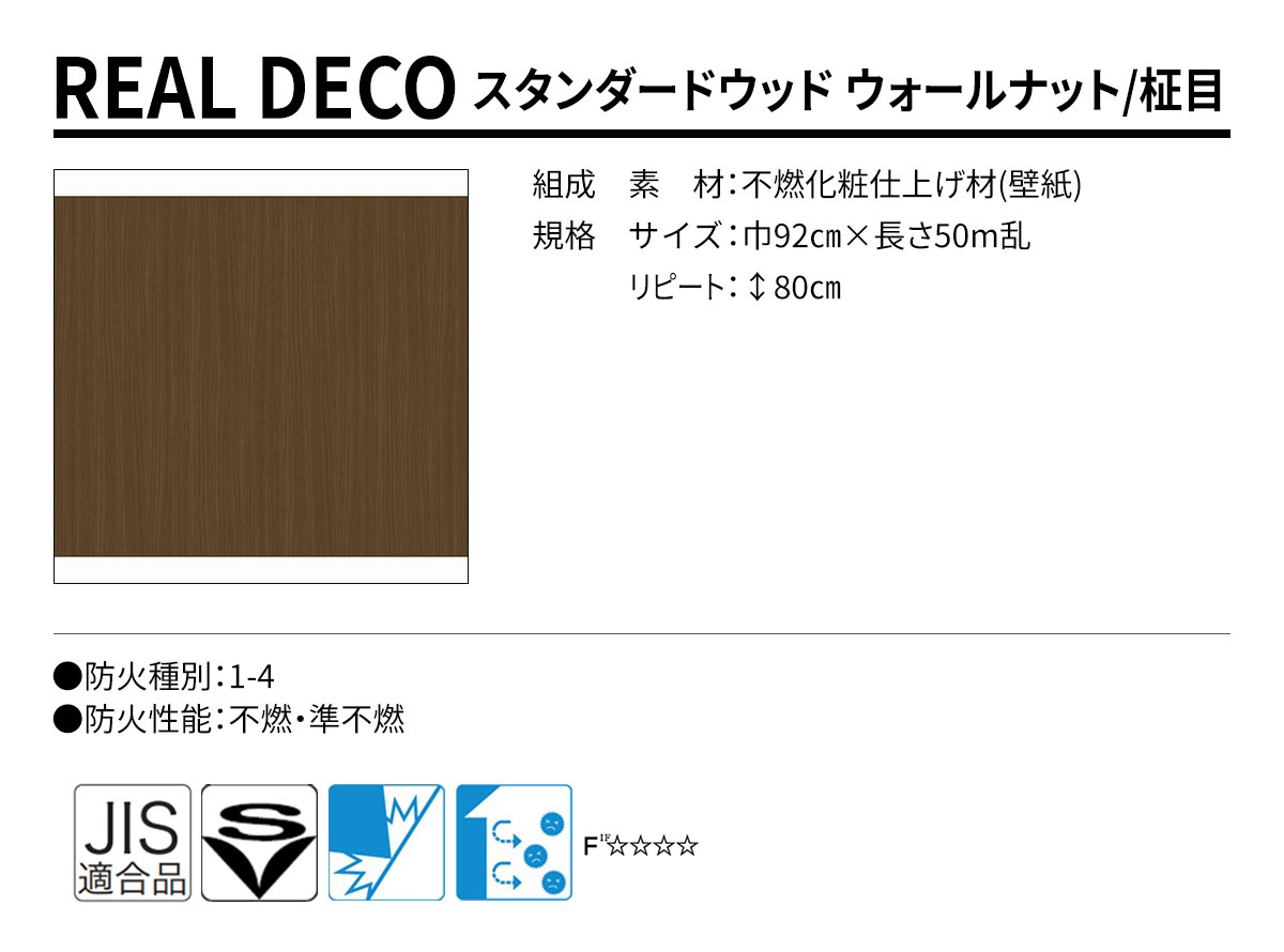 グランウォールコレクション REAL DECO スタンダードウッド 規格・サイズ