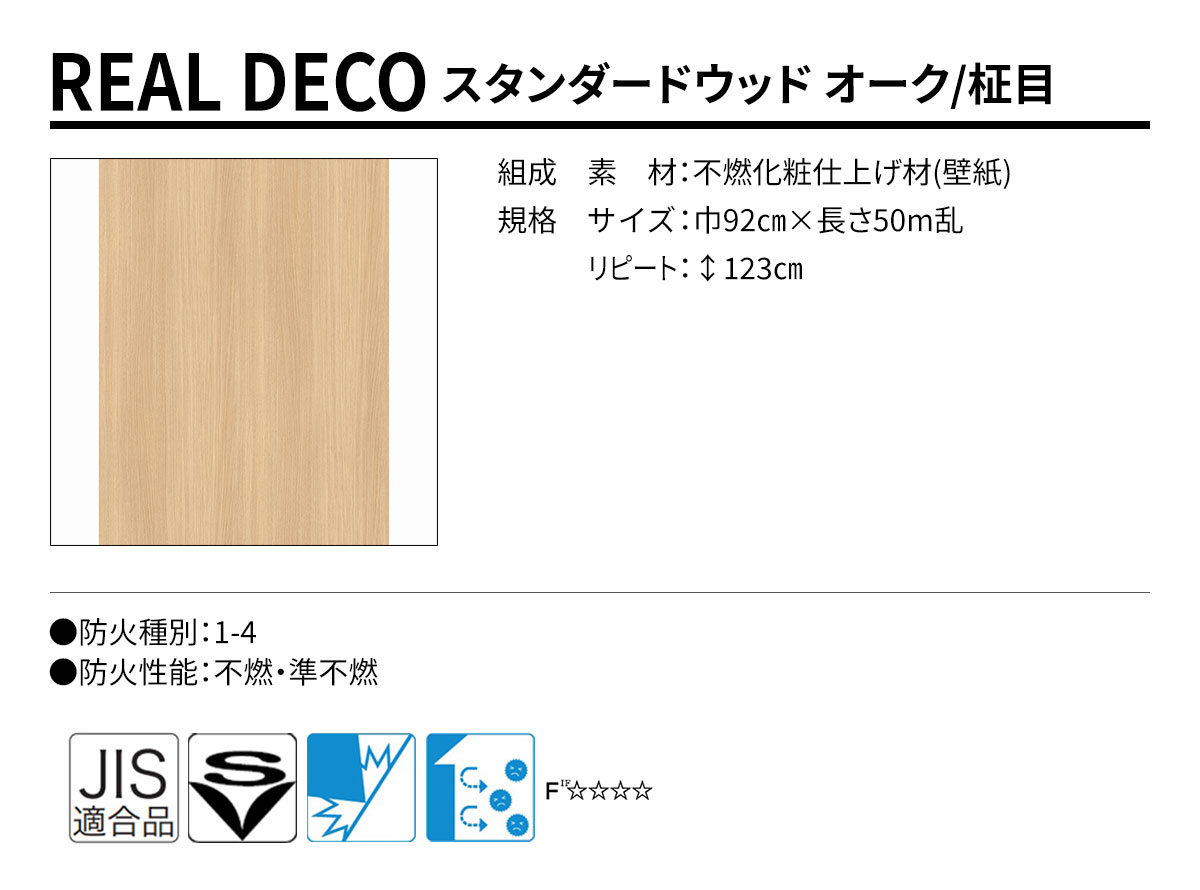 グランウォールコレクション REAL DECO スタンダードウッド 規格・サイズ