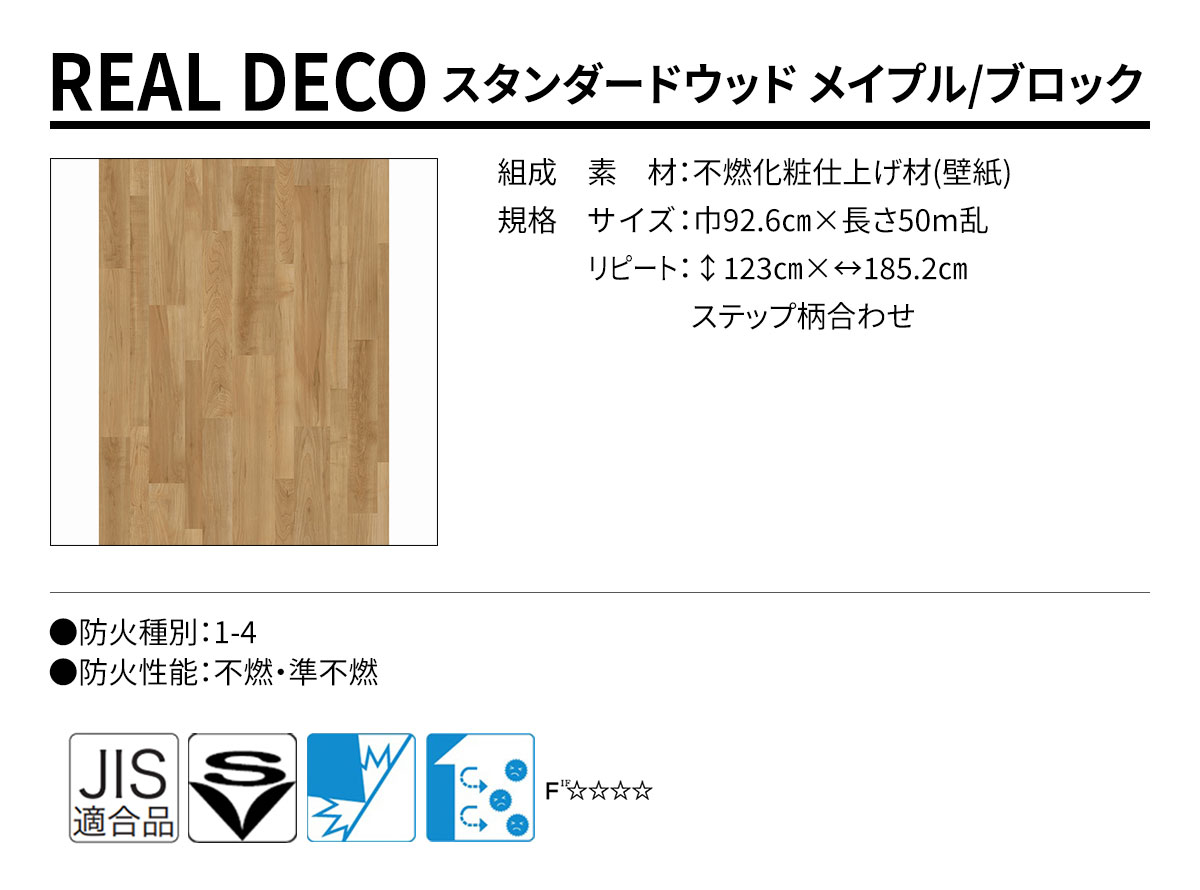 グランウォールコレクション REAL DECO スタンダードウッド 規格・サイズ