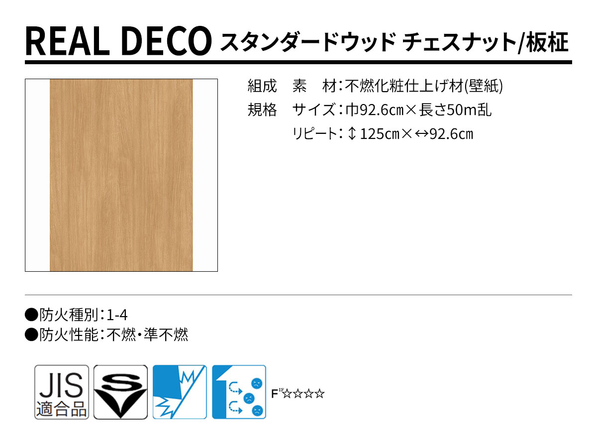 グランウォールコレクション REAL DECO スタンダードウッド 規格・サイズ