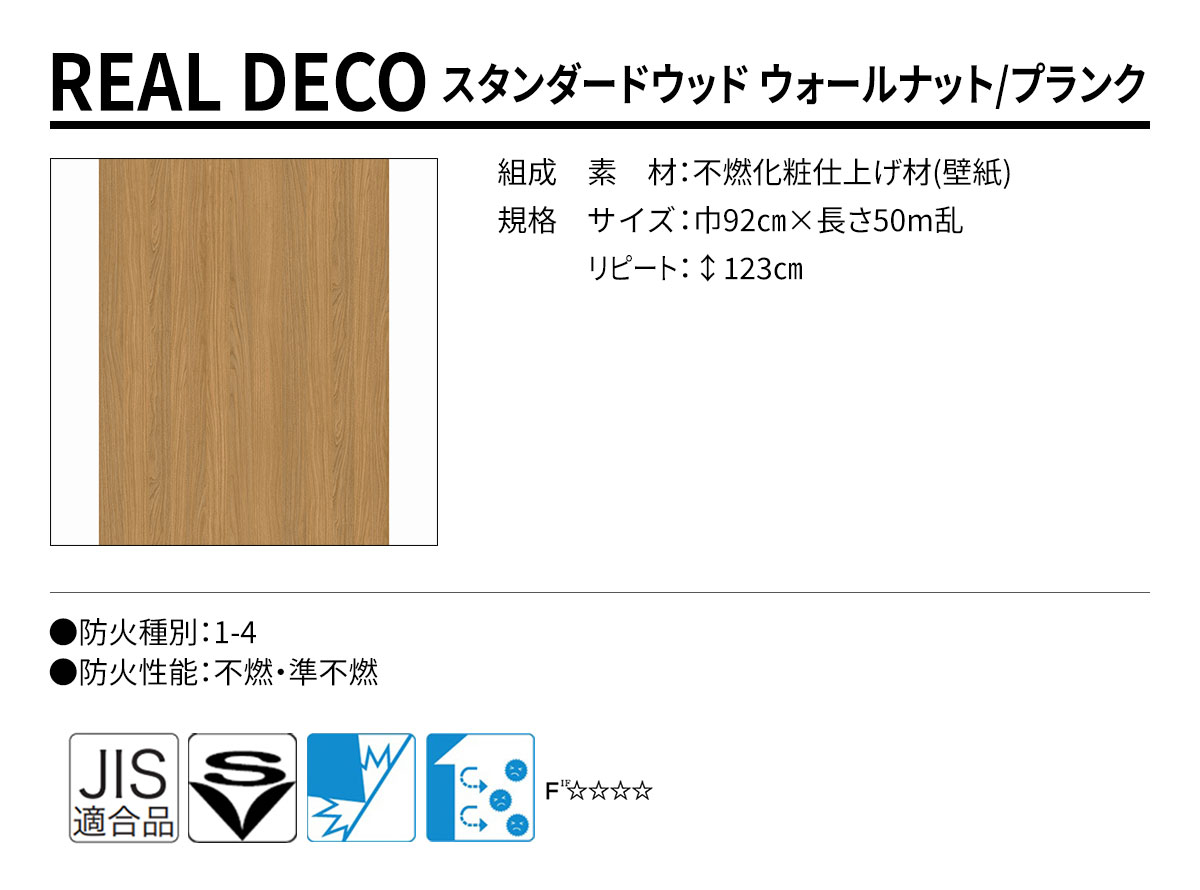 グランウォールコレクション REAL DECO スタンダードウッド 規格・サイズ