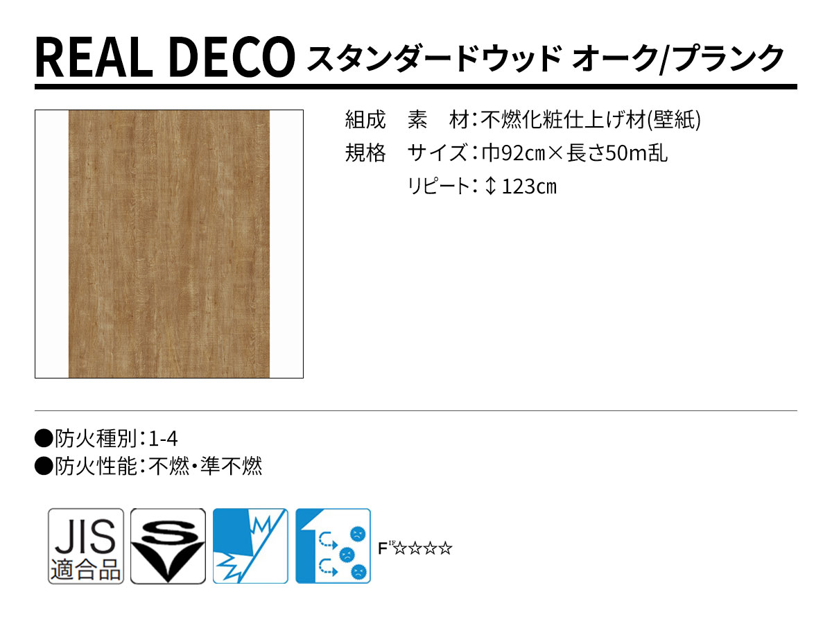 グランウォールコレクション REAL DECO スタンダードウッド 規格・サイズ