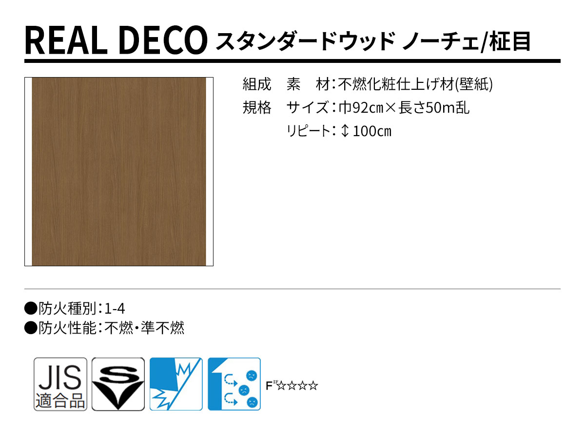 グランウォールコレクション REAL DECO スタンダードウッド 規格・サイズ