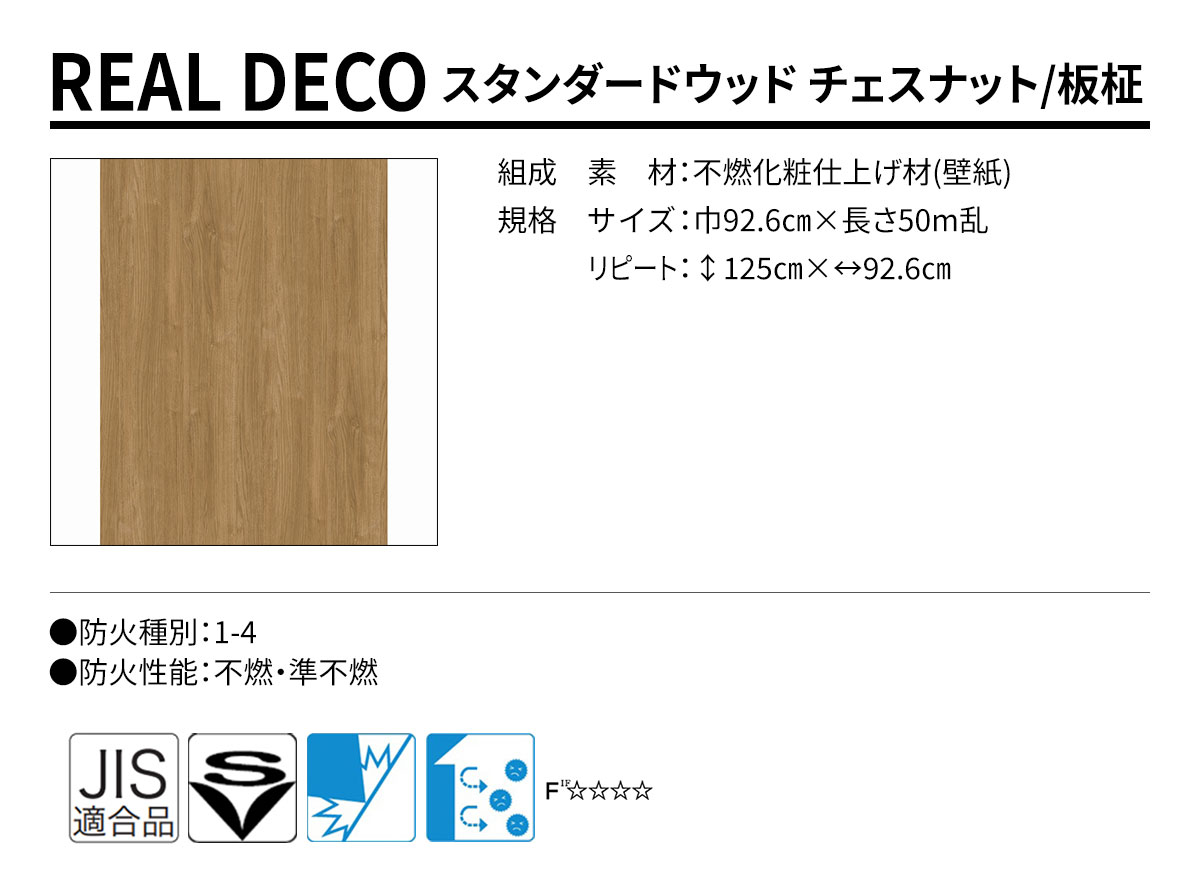 グランウォールコレクション REAL DECO スタンダードウッド 規格・サイズ