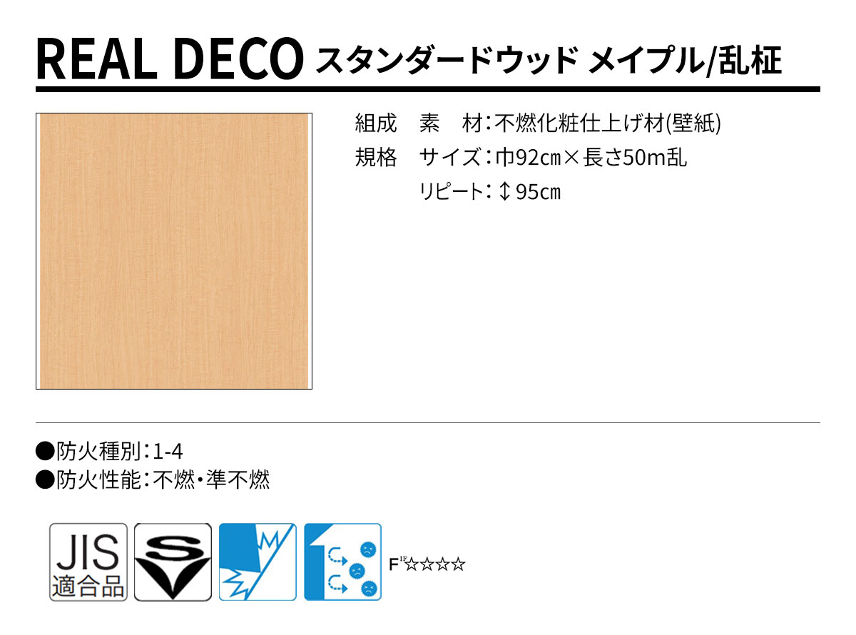 グランウォールコレクション REAL DECO スタンダードウッド 規格・サイズ