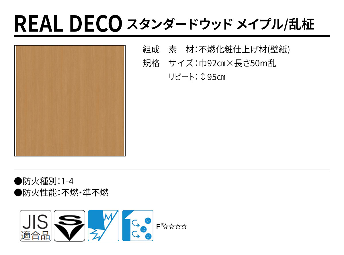 グランウォールコレクション REAL DECO スタンダードウッド 規格・サイズ