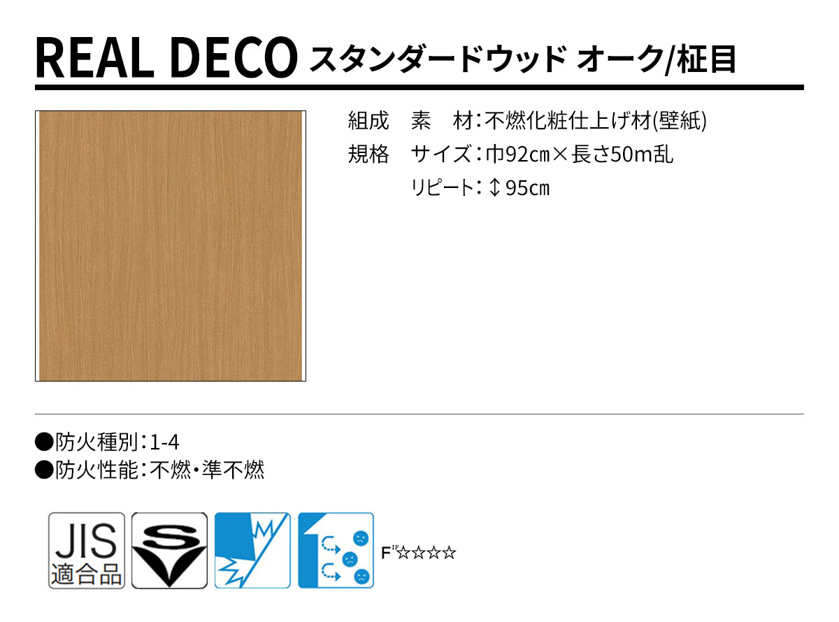 グランウォールコレクション REAL DECO スタンダードウッド 規格・サイズ