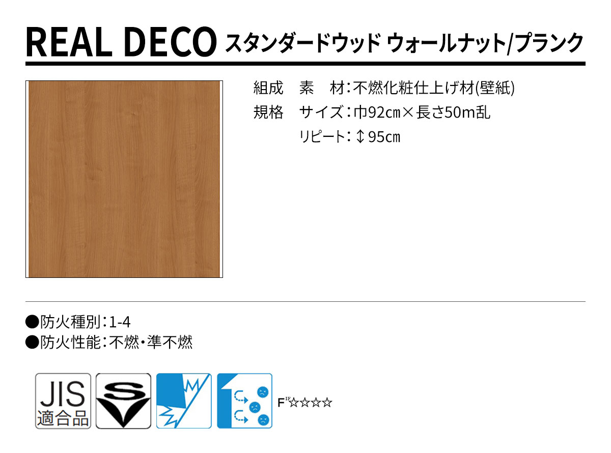 グランウォールコレクション REAL DECO スタンダードウッド 規格・サイズ