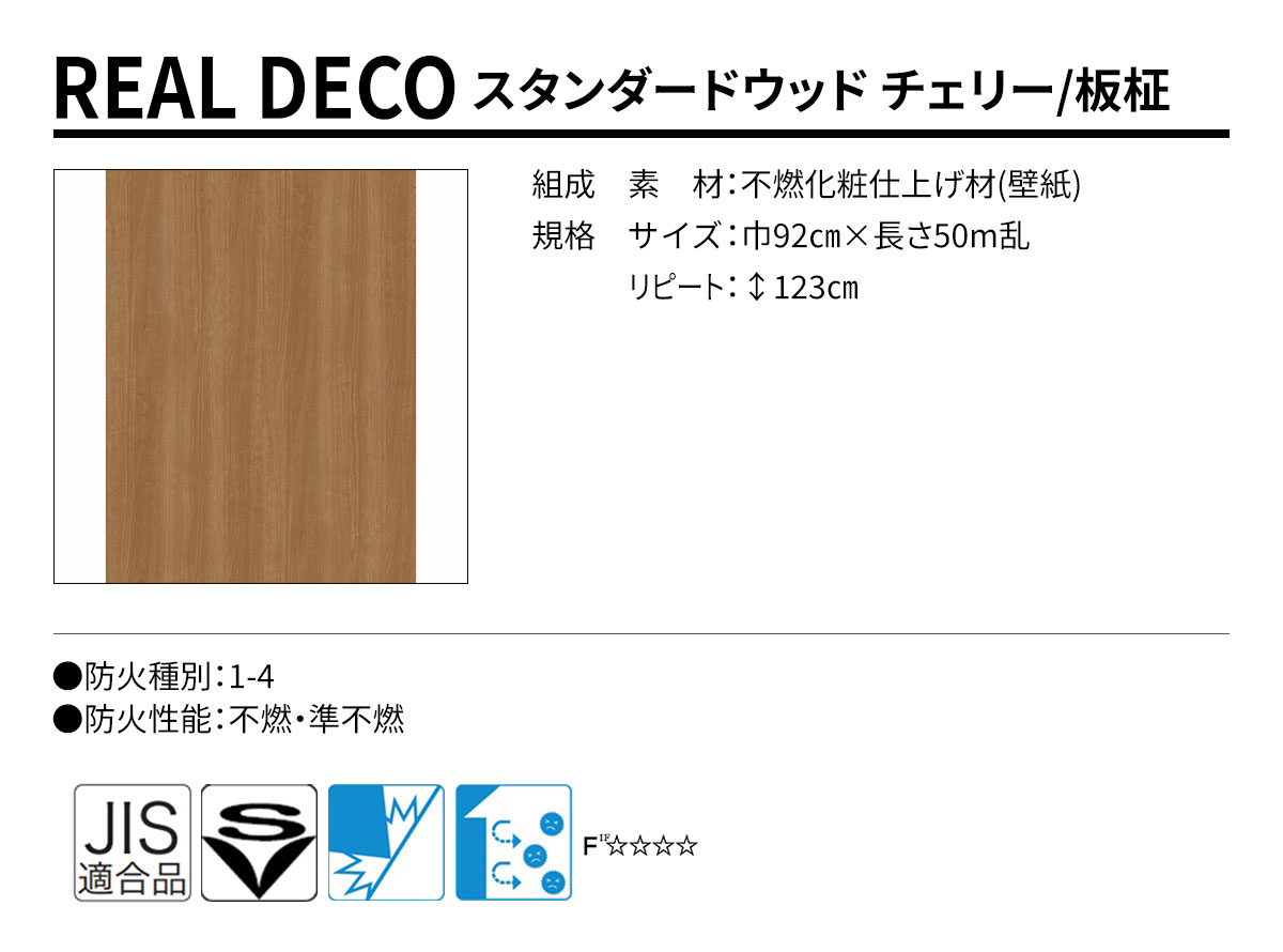 グランウォールコレクション REAL DECO スタンダードウッド 規格・サイズ