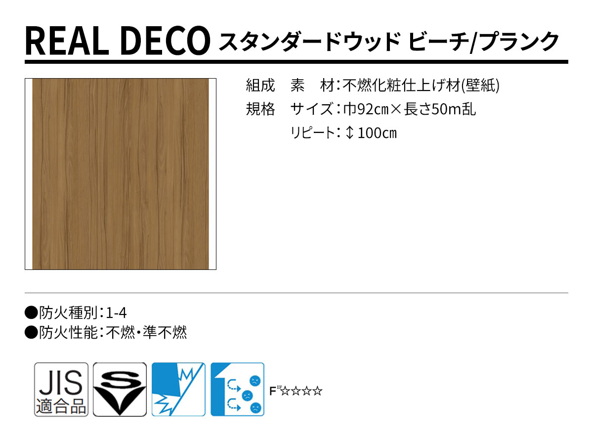 グランウォールコレクション REAL DECO スタンダードウッド 規格・サイズ