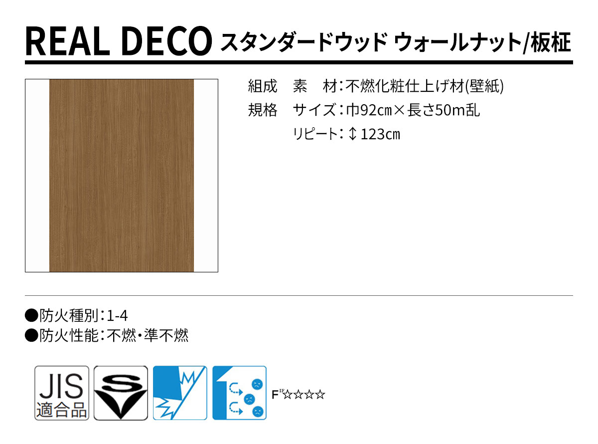 グランウォールコレクション REAL DECO スタンダードウッド 規格・サイズ