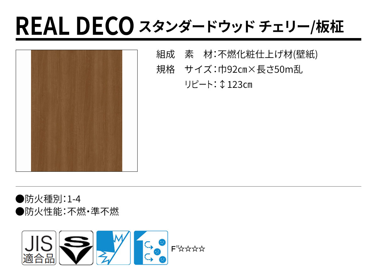 グランウォールコレクション REAL DECO スタンダードウッド 規格・サイズ