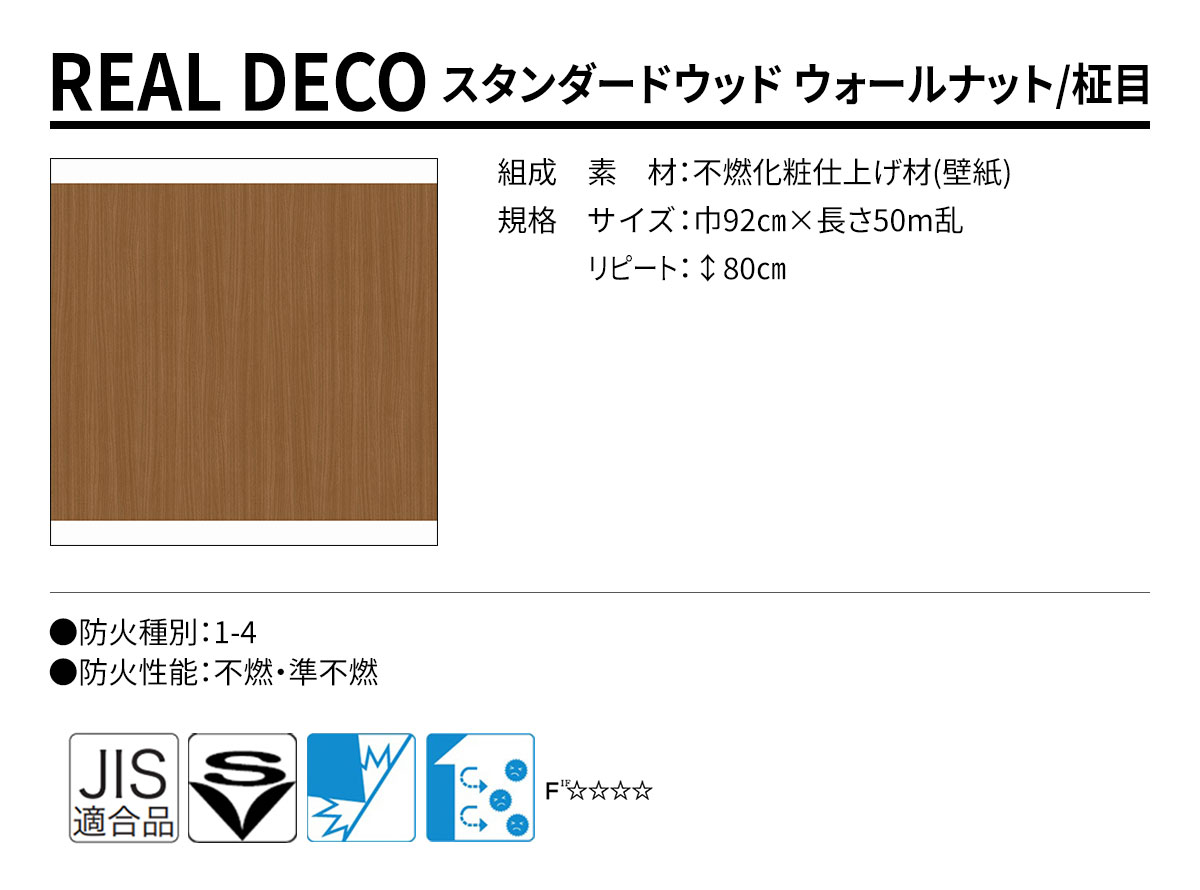 グランウォールコレクション REAL DECO スタンダードウッド 規格・サイズ