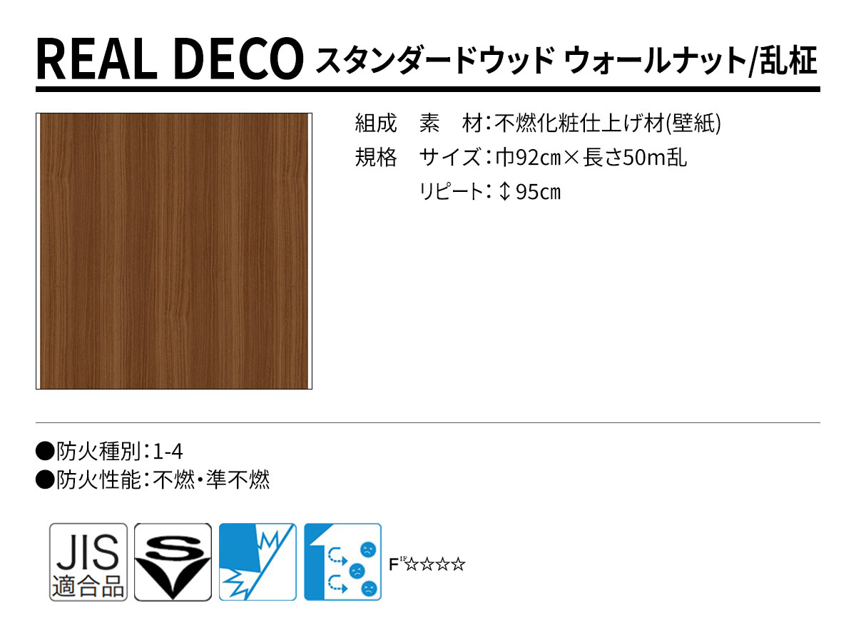 グランウォールコレクション REAL DECO スタンダードウッド 規格・サイズ